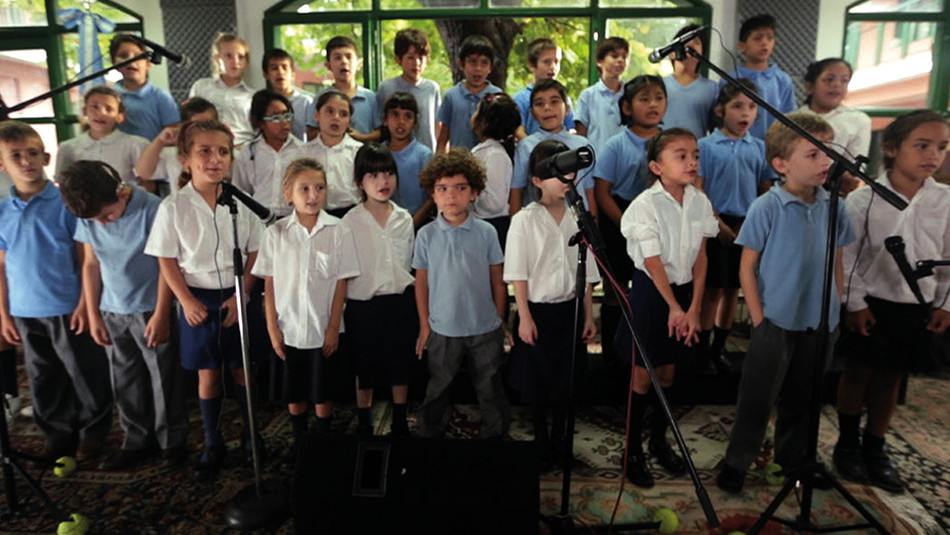 Children singing